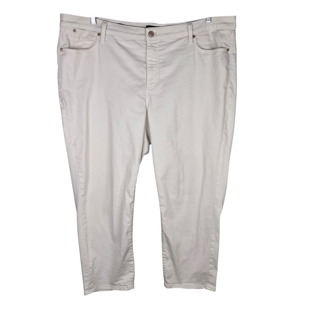 Talbots Straight Leg Crop Jean 20W White